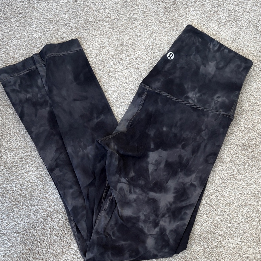 Lululemon Black Tie-Dye Leggings
